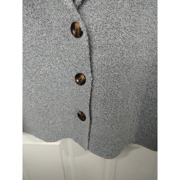 Absolutely Famous Woman M Cardigan Grey Sweater Rib Long Sleeve Cabin Core... - Picture 5 of 10